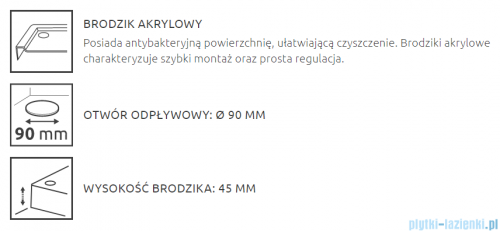 Radaway Doros C Stone brodzik kwadratowy 100x100x4,5 czarny SDRC1010-01-54S