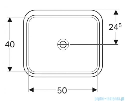 Geberit VariForm Umywalka bez przelewu 58x49cm szkliwiony spód 500.767.01.2