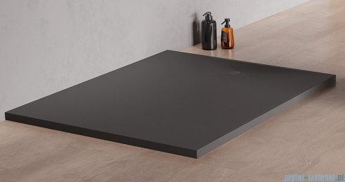 New Trendy Nex Shade brodzik konglomeratowy prostokątny 100x80x3,5 cm antracyt B-0504