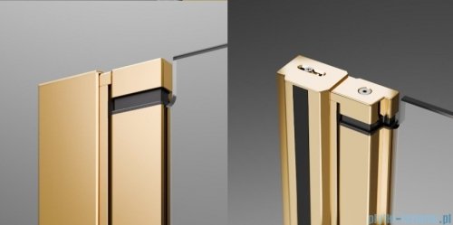 Radaway Nes 6 Gold KDD B kabina walk-in 80cm lewa złoty połysk szkło przejrzyste 10024080-09-01L