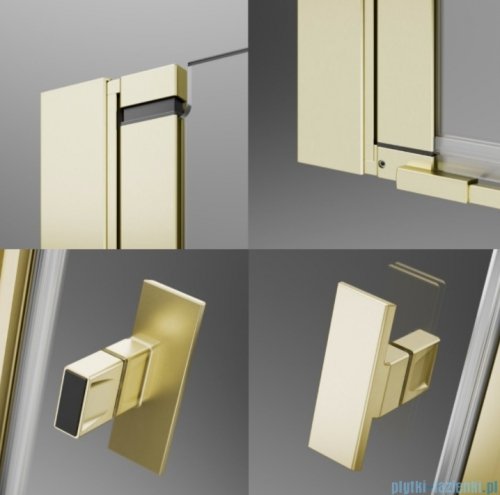 Radaway Nes 6 Kds I Brushed Light Gold kabina 120x75cm lewa szczotkowane jasne złoto 10023120-98-01L/10043075-98-01