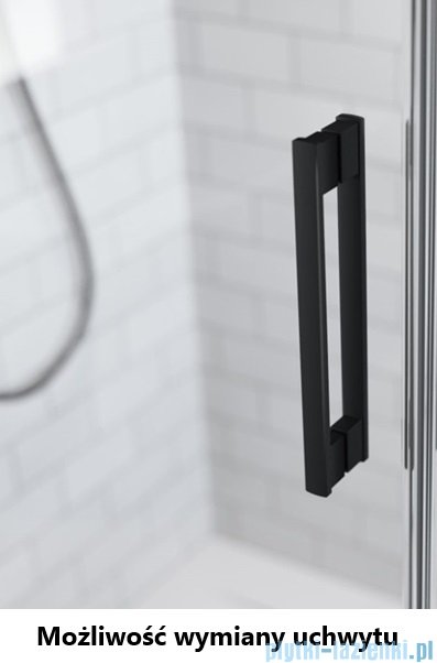 Radaway Idea 8 QL XL Black Kdj kabina 100x90cm lewa czarny mat/szkło przejrzyste 10560517-54-01L/10570472-01-01/10580090-01-01R