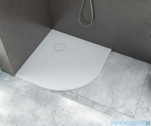 Sanplast Structure Mineral BP-M/STRUCTURE brodzik półokrągły 90x90x1,5 cm biały 645-360-0430-01-010