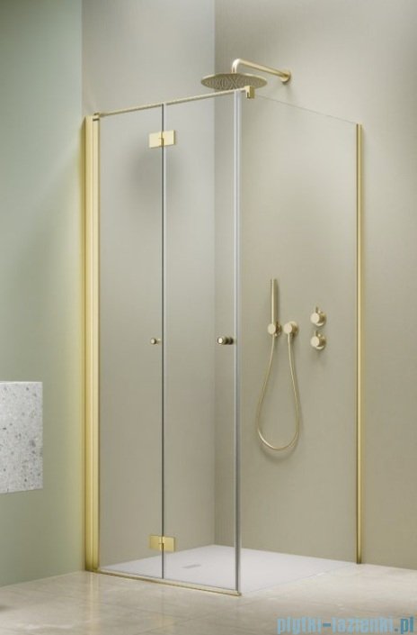 Radaway Nes 6 Kdj B Brushed Light Gold kabina 90x70cm lewa szczotkowane jasne złoto 10025090-98-01L/10039070-01-01