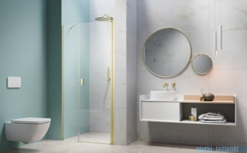 Radaway Nes Brushed Light Gold Dws Drzwi wnękowe 110cm prawe szczotkowane jasne złoto szkło przejrzyste 10028110-98-01R
