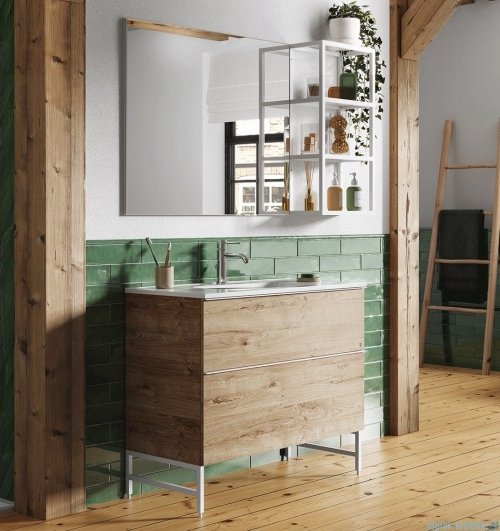 Elita Look szafka z umywalką 60x28x45cm Canela Oak 167250/145830