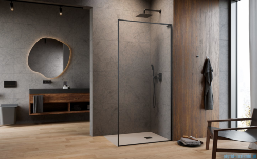 Radaway Modo F SL Brushed Gunmetal II kabina Walk-in 50x201,6cm prawa Szczotkowany Grafit szkło przejrzyste 10419054-92-01R