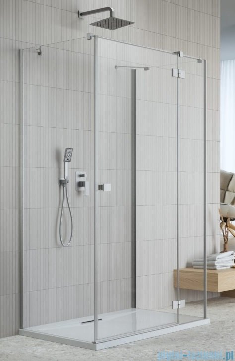 Radaway Essenza Brushed Nickel Kdj+S kabina 80x90x80cm prawa szczotkowany nikiel 1384051-01-01/1385020-91-01R/1384051-01-01