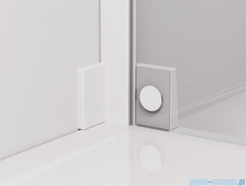 SanSwiss Cadura White Line drzwi wahadłowe 140cm jednoczęściowe prawe z polem stałym biały mat 7630057520621