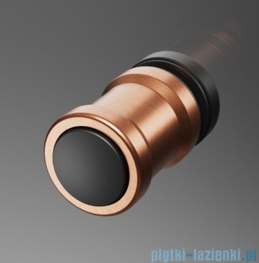 Radaway Nes Brushed Copper DWSB drzwi wnękowe 130cm W2 lewe szczotkowana miedź szkło przejrzyste 10044950-93-01L/10045350-01-01