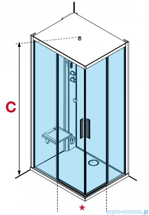 Novellini Glax 1 2.0 kabina standard 90x70 lewa biała G21A9079STFL-1UU