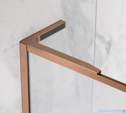 Radaway Modo F SL Brushed Copper II kabina Walk-in 115x201,6cm lewa Szczotkowana Miedź szkło przejrzyste 10419115-93-01L