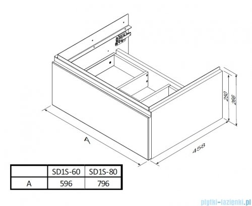 Oristo Brylant szafka podumywalkowa wisząca Ryflowana 60x25x45 biały mat OR36-SD1S-60-2R