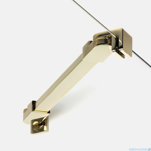 New Trendy New Soleo Light Gold 80x70x195 cm kabina wspornik skośny złoty połysk/szkło przejrzyste K-1833