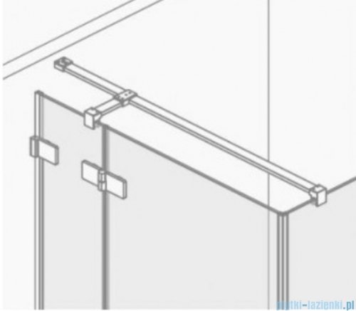 New Trendy New Soleo Light Gold 100x100x195 cm kabina wspornik prosty złoty połysk/szkło przejrzyste K-1848-WP