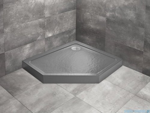 Radaway Doros Pt E Compact Stone brodzik pięciokątny 90x80x11,5cm prawy antracyt SDRPTP9080-05-64SR