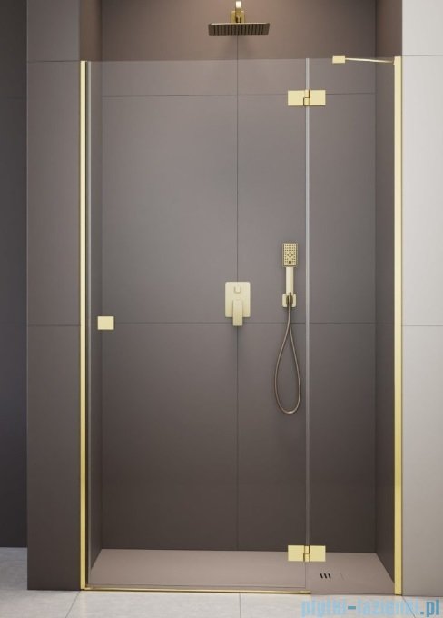 Radaway Essenza Gold Dwj drzwi wnękowe 120cm prawe złoty połysk/szkło przejrzyste 1385016-09-01R