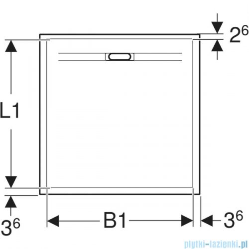 Geberit Sestra brodzik 80x80cm grafit 550.292.00.2