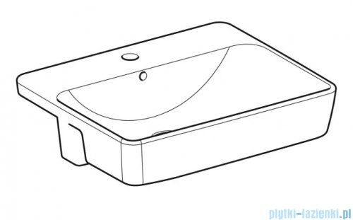 Geberit VariForm Umywalka częściowo wpuszczana w blat 55x45 cm 500.681.01.1