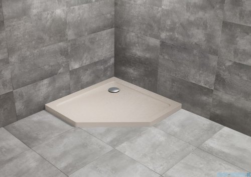 Radaway Doros PT Stone brodzik pięciokątny 100x100 kaszmirowy SDRPT1010-01-84S