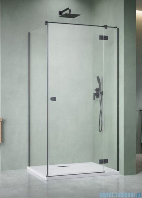 Radaway Essenza Kdj Brushed GunMetal kabina 110x110cm prawa szczotkowany grafit 1385041-92-01R/1384053-01-01