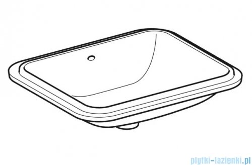 Geberit VariForm Umywalka prostokątna z przelewem 58x49cm 500.764.01.2