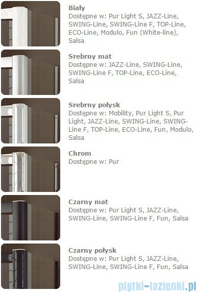 SanSwiss PUR PU31 Drzwi Lewe wymiary specjalne do 160cm przejrzyste PU31GSM21007