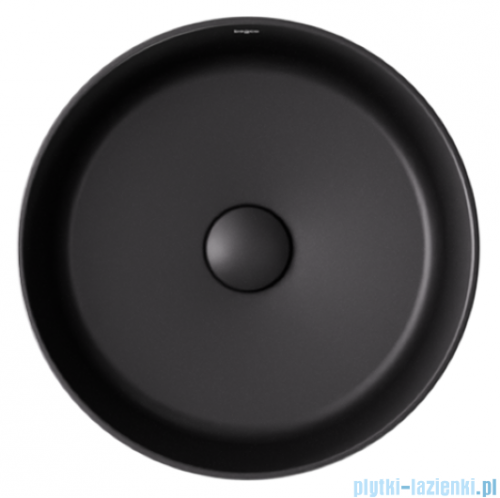 Besco Clea Cera-Line Black Matt umywalka nablatowa czarna ø 34,5 cm czarny matt  UNCM-35-CLC