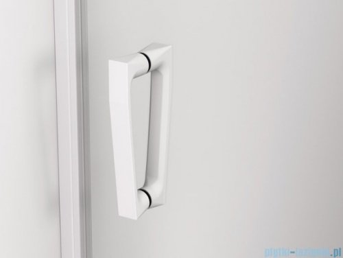 SanSwiss Cadura White Line drzwi wahadłowe 70cm dwuczęściowe profile biały mat CA2C0700907