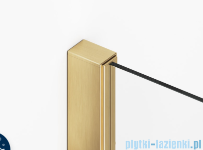 Ronal ANNEA AN13 Drzwi jednoczęściowe ze ścianką stałą w linii 80x200cm lewe złoto szczotkowane AN13G08001307