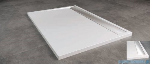 SanSwiss WIA Brodzik konglomeratowy prostokątny 80x90cm biały/połysk WIA800905004