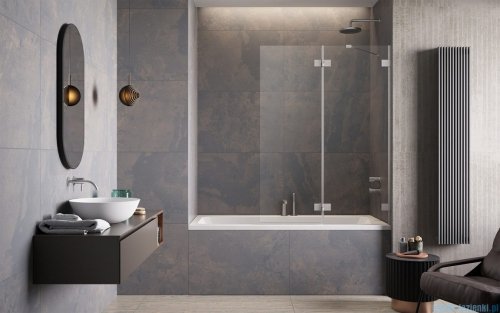 Radaway Essenza Pro Brushed Nickel Pnd II parawan nawannowy 110cm prawy szczotkowany nikiel 10102110-91-01R