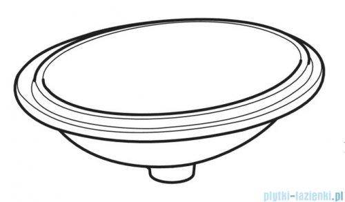 Geberit VariForm Umywalka owalna bez przelewu 49,5x42cm KeraTect 500.750.00.2