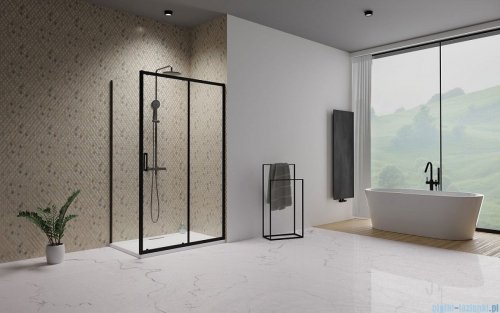 Radaway Premium Pro Black Kdj kabina 110x100cm prawa czarny mat/szkło przejrzyste 1015110-54-01R/1016100-54-01