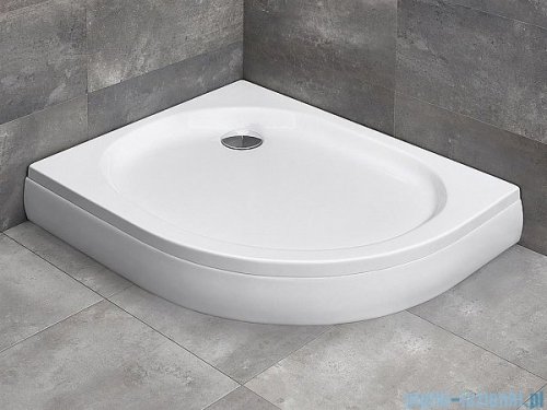 Radaway Brodzik półokrągły Patmos E 120x90 lewy ze zdejmowaną obudową 4P91217-03L