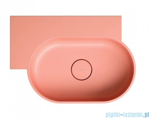 Omnires Ovo M+ umywalka nablatowa/wisząca lewa 55x38 cm coral mat OVO555UWLCO