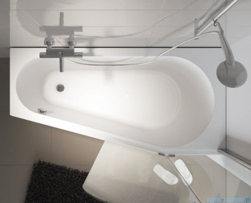 Riho Delta wanna asymetryczna 150x80cm z hydromasażem Bliss lewa B067004005