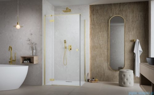 Radaway Essenza Kdj Gold kabina 100x70cm lewa szkło przejrzyste 1385040-09-01L/1384048-01-01