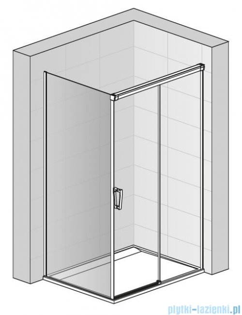 SanSwiss Cadura Black Line ścianka boczna Cast 80x200cm profile czarny mat CAST0800607
