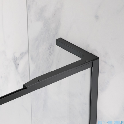 Radaway Modo F SL Black II kabina Walk-in 75x201,6cm prawa Czarna szkło przejrzyste 10419075-54-01R