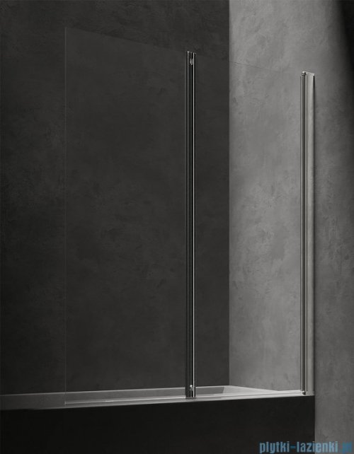 Omnires Kingston parawan nawannowy 2-częściowy 120x150 cm przejrzyste XHE20CRTR