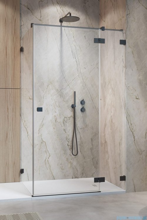 Radaway Essenza Pro Brushed GunMetal Kdj kabina 80x70cm prawa szczotkowany grafit 10097080-92-01R/10098070-01-01