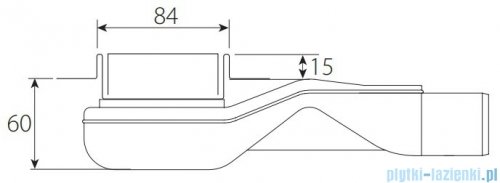 Wiper New Premium Ponente Odpływ liniowy z kołnierzem 50 cm szlif 100.1972.02.050