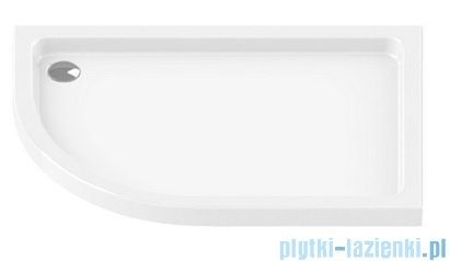 New Trendy Maxima Ultra brodzik asymetryczny posadzkowy na podstawie styropianowej prawy 100x80