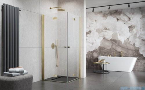 Radaway Nes KDD B Brushed Gold kabina 100x80 szczotkowane złoto 10024100-99-01L/10024080-99-01R