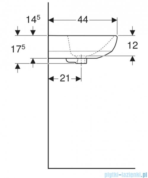 Geberit Selnova Umywalka 55x44cm 500.315.01.5