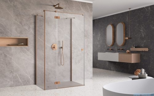 Radaway Essenza Brushed Copper Kdj+S kabina 90x120x90cm lewa szczotkowana miedź 1384050-01-01/1385024-93-01L/1384050-01-01