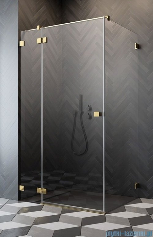 Radaway Essenza Pro Gold Kdj kabina 110x90cm lewa złoty połysk/szkło przejrzyste 10097110-09-01L/10098090-01-01