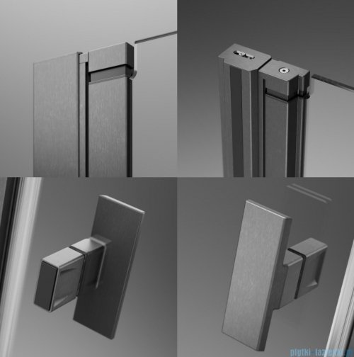 Radaway Nes Kds I Brushed GunMetal kabina 120x75cm lewa szczotkowany grafit 10023120-92-01L/10043075-92-01