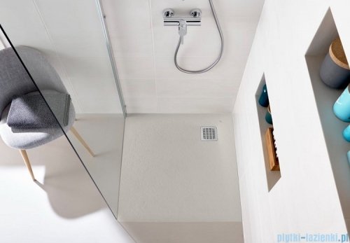 Roca Terran 90x90cm brodzik półokrągły konglomeratowy beżowy AP10538438401650
